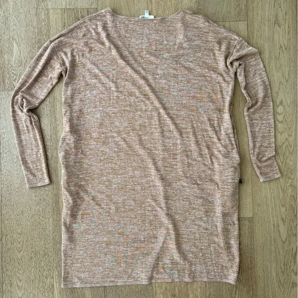 Aritzia Wilfred Free Gail Pocket Tunic Sweater Dress Heather Brown Long Sleeve - Picture 7 of 7